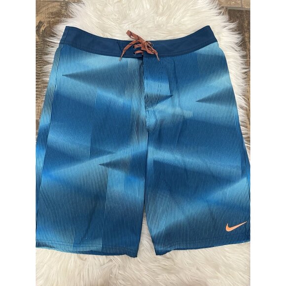 Nike Vapor Swim Board Shorts men’s Size 30 Blue Stretch Unlined - Picture 1 of 11